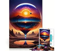 Rompecabezas Atardecer en un Planeta Desconocido para Adolescentes, 1000 Piezas, Juguete cognitivo, pasatiempo Tranquilo, Borde Premium, 38x52cm