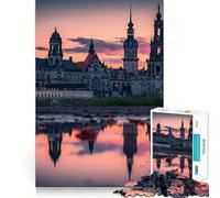 Rompecabezas Atardecer sobre Dresde de 1000 Piezas para Adultos Juguete Inteligente para Jugar en Interiores Corte preciso Un Regalo Encantador 50x75cm