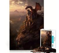 Rompecabezas Atardecer sobre la Fortaleza del Dragón para Adultos, 1000 Piezas, Think Smart Toy, vínculo Familiar, Corte preciso, Regalo de Temporada 50x75cm