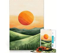 Rompecabezas Atardecer sobre Las colinas para Adultos, 1000 Piezas Juguete Inteligente para el hogar Disfrute de un Corte preciso Decoración de Pared 50x75cm