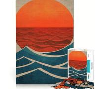 Rompecabezas Atardecer sobre Las Olas de 1000 Piezas para Adultos Juguete Inteligente para Jugar en Interiores Corte preciso Un Regalo Encantador 38x52cm