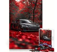 Rompecabezas Audi R Negro tuneado Forest de 1000 Piezas para Adultos Regalos para Adultos Diversión Intelectual Tiempo Libre Corte Fino Sorpresa navideña (50x75cm)