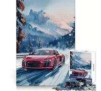 Rompecabezas Audi R Winter Drive para Adolescentes, 1000 Piezas, Memoria Afilada, Ocio, Placer, Bordes limpios, Regalo de Invierno (38x52cm)
