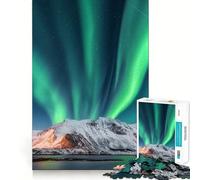 Rompecabezas Aurora Boreal sobre Montañas, 1000 Piezas, para Adultos, Juguete Cognitivo, Tiempo de Conexión, Patrón, Artículo de Deseo de Papá Noel (38x26cm)
