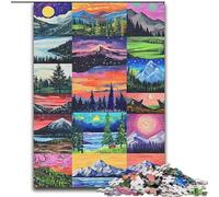 Rompecabezas Aurora Collage de 1000 Piezas para Adultos y Adolescentes, Ideal como Juego Educativo, desafío, Juguete, Regalo de cumpleaños, decoración de Pared (26x38cm)