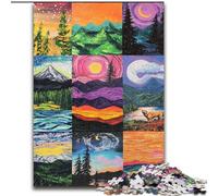 Rompecabezas Aurora Collage para Adolescentes, 1000 Piezas, Apto para Mayores de 14 años Ideas de Regalo para Decorar el hogar 50x75cm
