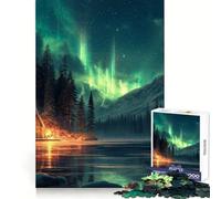 Rompecabezas Aurora en la Naturaleza nórdica de 1000 Piezas para adultosDesarrolla la lógica, es un pasatiempo Relajante y Requiere precisiónIdeal (38x26cm)