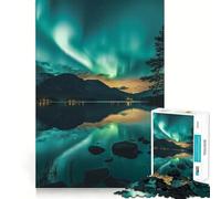 Rompecabezas Auroras Boreales de 1000 Piezas para Adolescentes Juguete Relajante Que estimula la Memoria y CREA Bordes Ajustados Regalo Premium (38x26cm)