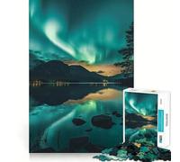 Rompecabezas Auroras Boreales para Adultos, 1000 Piezas, Fortalece la Memoria, Pasatiempo en Casa, Bordes Lisos, Regalo Elegante (50x75cm)