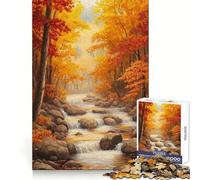 Rompecabezas Autumn Cr e 1000 Piezas para adolescentesMejora la memoriaEscape tranquiloCorte de precisiónRegalo Ideal (50x75cm)