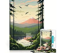 Rompecabezas Aventura en la Selva Tropical para Adolescentes, 1000 Piezas, Estimula la Memoria, Suave, Relajante, Corte Ligero, Regalo Elegante (38x26cm)