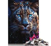 Rompecabezas Aventuras de Leopardo de cartón 100% Reciclado. Rompecabezas de cartón 100% Reciclado para niño o niña 1000 Piezas (75 x 50 cm).
