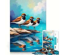 Rompecabezas Aves costeras reunidas para Adolescentes, 1000 Piezas, Actividad para ejercitar la Mente, Borde preciso, Regalo Festivo 38x26cm