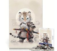 Rompecabezas Baby Tiger Samurai de 1000 Piezas para Adultos: Agilidad Mental, Tiempo Libre, diversión, unión Segura, (38x52cm)