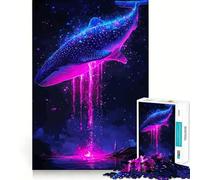 Rompecabezas Ballena de Luz de 1000 Piezas para Adolescentes Estimula la Mente Diversión sin Espacios Ajuste Entretenimiento cautivador para Interiores acogedores (50x75cm)