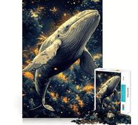Rompecabezas Ballena en el Bosque 1000 Piezas Juego de Habilidad Mental Ajuste Estable sin Piezas Que se muevan pasatiempo Divertido para Fines de Semana Largos (50x75cm)