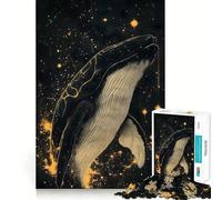 Rompecabezas Ballena en el Espacio 1000 Piezas para Adolescentes Juego para Estimular la Mentalidad Montaje Firme y Seguro Actividad Divertida para la Familia (38x26cm)