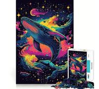 Rompecabezas Ballena en el Espacio 1000 Piezas para Adolescentes Juego para Estimular la Mentalidad Montaje Firme y Seguro Actividad Divertida para la Familia (50x75cm)