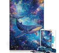 Rompecabezas Ballena en la Galaxia 1000 Piezas Juego de Habilidad Mental Ajuste Estable sin Piezas Que se muevan pasatiempo Divertido para Fines de Semana Largos (38x52cm)