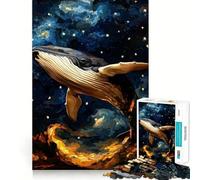 Rompecabezas Ballena en Las Estrellas 1000 Piezas Desarrollo de la Memoria Diversión Calidad Profesional Recorte Regalo Ideal para la Actividad Mental (50x75cm)