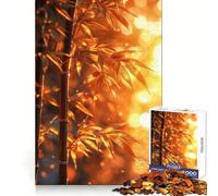Rompecabezas Bamboo Sunset de 1000 Piezas para Adultos, Ideal para Entrenar la Memoria, Relajarse y distraerseBordes precisosRegalo Festivo (50x75cm)
