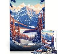 Rompecabezas Banff Louise, Canadá, 1000 Piezas para Adolescentes, Entrenamiento Mental, relajación, diversión, Corte Uniforme, Navidad reflexiva (50x75cm)