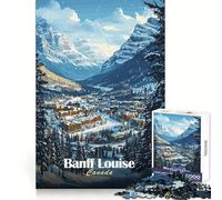 Rompecabezas Banff Louise, Canadá para Adultos, 1000 Piezas, para Mejorar la Memoria, Entretenimiento Tranquilo, Corte preciso, Regalo de cumpleaños (38x26cm)