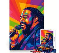 Rompecabezas Barry White Colorful Portrait para Adultos, 1000 Piezas, Ejercicio Mental, relajación acogedora, Corte Exacto, Regalo navideño (38x26cm)