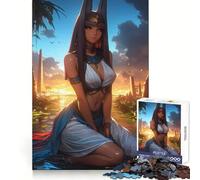 Rompecabezas Bastet, Diosa egipcia, de 1000 Piezas, para adolescentesPiensa Que el Tiempo de Entrenamiento está Bien empleadoBordes definidosRegalo Festivo (38x26cm)