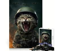 Rompecabezas Battle Cat Ready For War para Adolescentes, 1000 Piezas, Bienestar Cerebral, interacción Suave, Cierre Perfecto, Regalo significativo (38x26cm)