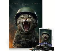 Rompecabezas Battle Cat Ready For War para Adultos, 1000 Piezas, Entrenamiento de concentración, Escape Consciente, unión precisa, Regalo significativo (38x52cm)