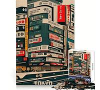 Rompecabezas Bauhaus de la Ciudad de Tokio, 1000 Piezas para adolescentesCreatividad, diversión fácil, Bordes precisosRegalo de Navidad (38x26cm)