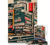 Rompecabezas Bauhaus de la Ciudad de Tokio, 1000 Piezas para Adultos, para ejercitar la Memoria y Relajarse, Cierre Seguro, (38x52cm)