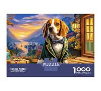 Rompecabezas Beagle de 1000 Piezas con Acabado Mate, Ideal para Adolescentes y Adultos, Ideal para un día lluvioso, para Interiores, Ocio, diversión, 52 x 38 cm (1000 Piezas)