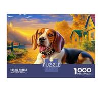 Rompecabezas Beagle de 1000 Piezas con Acabado Mate, Ideal para Paseos por el Bosque, Ideal para Adolescentes, para un día lluvioso Tranquilo, para Interiores, 38 x 26 cm (1000 Piezas)