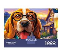 Rompecabezas Beagle de 1000 Piezas con Acabado Mate para Adolescentes, Ideal para un día lluvioso, para Interiores, Ocio, diversión, 70 x 50 cm (1000 Piezas)
