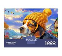 Rompecabezas Beagle de 1000 Piezas, Ideal para Adultos y Adolescentes, con Vista a la Costa Dorada. Papel Premium, Ideal para reuniones, 70 x 50 cm (1000 Piezas).