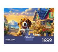 Rompecabezas Beagle de 1000 Piezas, Papel Premium, cognitivo y Educativo, Adultos y Adolescentes. Rompecabezas de Paseo por el Bosque Encantado, Regalo y Juguete de Ocio, 38 x 26 cm (1000 Piezas).