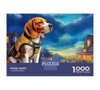 Rompecabezas Beagle de 1000 Piezas, Papel Premium, cognitivo y Educativo, Apto para Adultos y Adolescentes. Rompecabezas Bold Skyward Leap, Regalo y Juguete de Ocio. 70 x 50 cm/1000 Piezas.