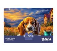 Rompecabezas Beagle de 1000 Piezas, Papel Premium, Educativo y Divertido, Rompecabezas Quiet Village Rest para Adultos y Adolescentes, Juego de Regalo y reunión, 70 x 50 cm (1000 Piezas)