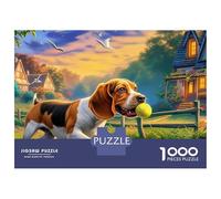 Rompecabezas Beagle de 1000 Piezas, Papel Premium, Paseo por un Pueblo Soleado, Rompecabezas Que Mejora la y es un Educativo Adultos y Adolescentes, Juego, 70 x 50 cm/1000 Piezas