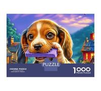 Rompecabezas Beagle de 1000 Piezas, Papel Premium, Rompecabezas Dulce Momento, Mejora la y es un Juguete Educativo Adultos y Adolescentes, Juego de Fiesta, 52 x 38 cm/1000 Piezas