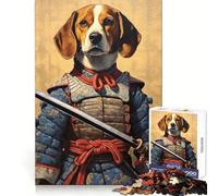 Rompecabezas Beagle el Samurai de 1000 Piezas para adultosIdeal para desarrollar la Memoria y relajarseCorte suaveUn Regalo Encantador(38x26cm)