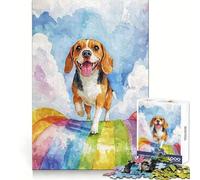 Rompecabezas Beagle Rainbow Bridge de 1000 Piezas para adolescentesMejora la memoriaEscape tranquiloCorte de precisiónRegalo Original (38x52cm)
