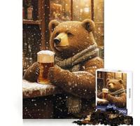 Rompecabezas Bear's Winter Brew para Adolescentes, 1000 Piezas, para ejercitar la Memoria, relajación y bienestarCierre seguroRegalo significativo (38x52cm)