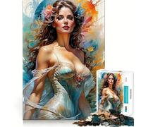 Rompecabezas Belleza Angélica para Adolescentes,1000 Piezas,Mejora Mental,Juego,Tamaño Uniforme,Piezas Precisas,Actividad Divertida para la Familia y la Noche (50x75cm)