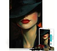 Rompecabezas Belleza Velada 1000 Piezas Juego de Impulso Mental Cierre Seguro Sin Piezas Sueltas Desafío Mental Interactivo para el Hogar (38x52cm)