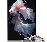 Rompecabezas Betta 2 Blanco Iridiscente, Divertido Rompecabezas de cartón Premium para Adultos y Adolescentes, 1000 Piezas (75 x 50 cm)