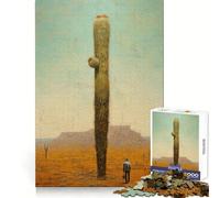 Rompecabezas Big Cactus Small Men Teenager de 1000 Piezas para ejercitar la Memoria y relajar el cerebroUn Regalo significativo con Cierre Seguro (38x52cm)