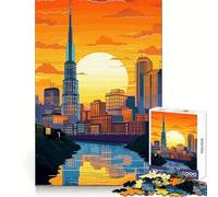 Rompecabezas Big City Vector de 1000 Piezas para Adultos y adolescentesIdeal para Practicar el razonamiento, Relajarse y desconectarBordes de Alta calidadRegalo significativo (38x26cm)